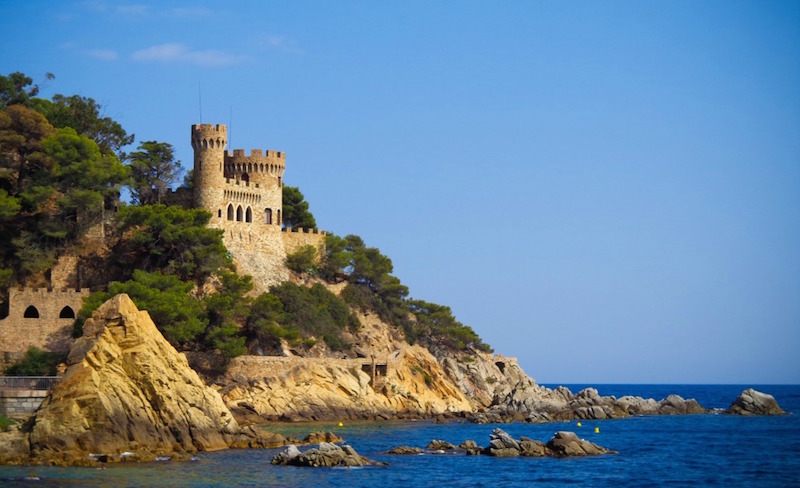 castle Sant Joan in Costa Brava Lloret De Mar Catalonia Spain